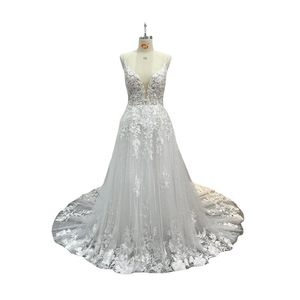<span class=keywords><strong>Robe</strong></span> de mariée de <span class=keywords><strong>printemps</strong></span> de luxe pour princesse Noble paillettes étoilées dos nu avec broderie d'appliques de perles élégantes de Style classique - Product Image 5