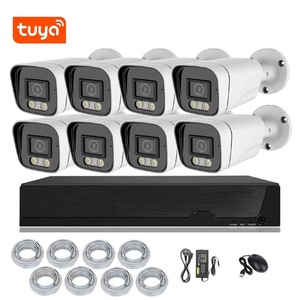 투야 CCTV 카메라 키트 IP 카메라 내장 마이크 인간 및 차량 감지 4 8 채널 세트 4mp 6mp 8mp AI <span class=keywords><strong>NVR</strong></span> <span class=keywords><strong>POE</strong></span> 카메라 키트 - Product Image 6