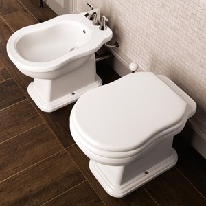 Set di servizi igienici senza montatura Flaminia Efi a serbatoio nascosto a doppio scarico Design moderno WC allungato per uso bagno Villa - Product Image 2