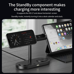 <span class=keywords><strong>Chargeur</strong></span> sans fil magnétique <span class=keywords><strong>7</strong></span>-en-1 25W, support de charge rapide électrique, lampe de lecture rotative à 90°, lumière LED, refroidissement TEC, pour joueur de jeux - Product Image 5