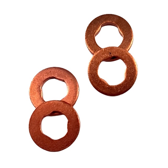 Engine Pump Injector Copper Washer Zinc Plated Plain Finish Automotive 198196 55192494