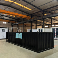 Piscine préfabriquée en conteneur, piscine hors sol modulaire en acier avec fenêtre en verre trempé et marches en acier inoxydable