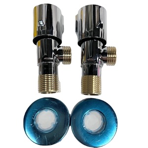 Robinet d'angle 1/2 pouce en cuivre pur épaissi pour chauffe-eau, interrupteur de coupure d'eau chaude et froide - Product Image 5