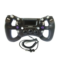 Volant de course SIM en fibre de carbone CONSPIT 300 GT 300 mm (11,8 pouces) avec retour de force pour les courses GT et d'endurance