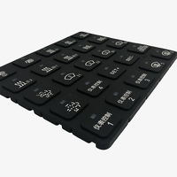 Clavier MIDI 4x4 personnalisé en caoutchouc de silicone avec gravure laser pour équipement de télécommunication, marque Bohao, MOQ 50 pièces