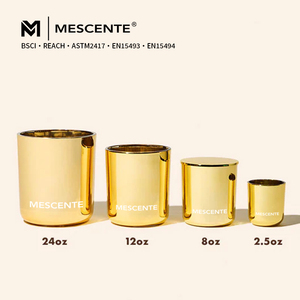 2026 MESCENTE Glossy Gold Luxury Empty <strong>Glass</strong> <strong>Candle</strong> Vessel Wholesale High Quality <strong>Candle</strong> Cup <strong>Candle</strong> <strong>Jar</strong> - Product Image 3