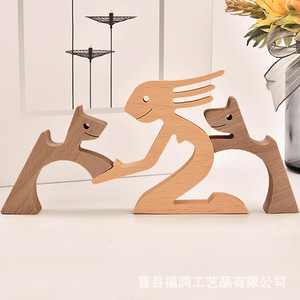 Figura de Pato de Madera, Estilo Europeo, Decoración de Escritorio, Adorno Artesanal para el Hogar u Oficina, Regalo de Navidad, Paquete Individual - Product Image 2