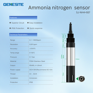 Analyseur d'azote ammoniacal NH3 NH4 en ligne RS485 Modbus RTU 4-20 <span class=keywords><strong>mA</strong></span> IP68 Haute précision pour l'eau potable et les eaux usées industrielles - Product Image 4