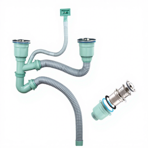 OUDU Vente chaude Évier de <span class=keywords><strong>cuisine</strong></span> en acier inoxydable avec passoire et couvercle de vidange, surface polie, connexion pop-up, garantie de 2 ans, durable - Product Image 3