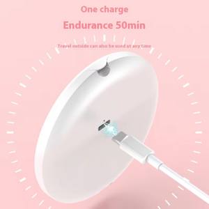 LED akıllı dokunmatik ekran işıklı kompakt ayna 5X büyüteç taşınabilir aynalar cep katlanır makyaj makyaj masası aynası özel Logo - Product Image 4