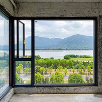 Ventanas Abatibles de Aluminio con Doble Acristalamiento, Ventanas Abatibles de Seguridad para Casas y Villas, Insonorizadas, Resistentes a Huracanes, con Certificación Energy Star 6060-T6