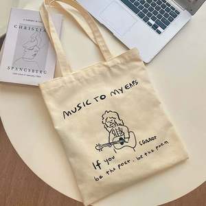 กระเป๋าผ้าแคนวาสพิมพ์โลโก้ตามสั่ง พร้อมหูหิ้วเชือก  รักษ์โลก ใช้ซ้ำได้ พับเก็บได้ มีซิปปิด - Product Image 2