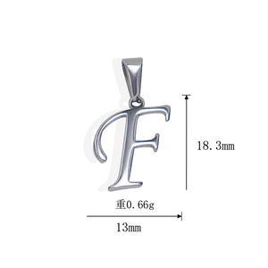 Colgante <span class=keywords><strong>de</strong></span> 26 letras iniciales chapado en oro <span class=keywords><strong>de</strong></span> 24K para niños, <span class=keywords><strong>de</strong></span> acero inoxidable, accesorios <span class=keywords><strong>de</strong></span> joyería DIY, dijes al por mayor - Product Image 6