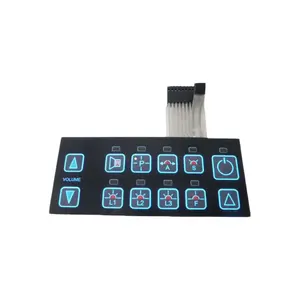 Geprägter Druckknopf elektronischer selbstklebender 3M-Gule-Membran-Schalter für mechanische Ausstattung