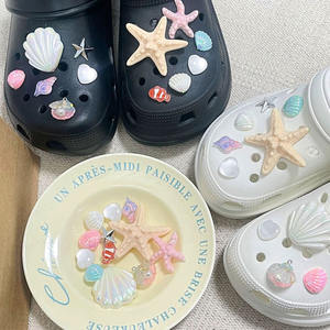 Accessori fai da te di lusso Set di gioielli stella marina di perle accessorio rimovibile decorazione plastica ABS materiale zoccolo <span class=keywords><strong>scarpe</strong></span> Charms - Product Image 2