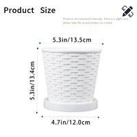 Plateau de pot de fleurs en plastique PP durable au design traditionnel avec trou de drainage pour plantes succulentes d'intérieur, jardinage et arrosage domestique