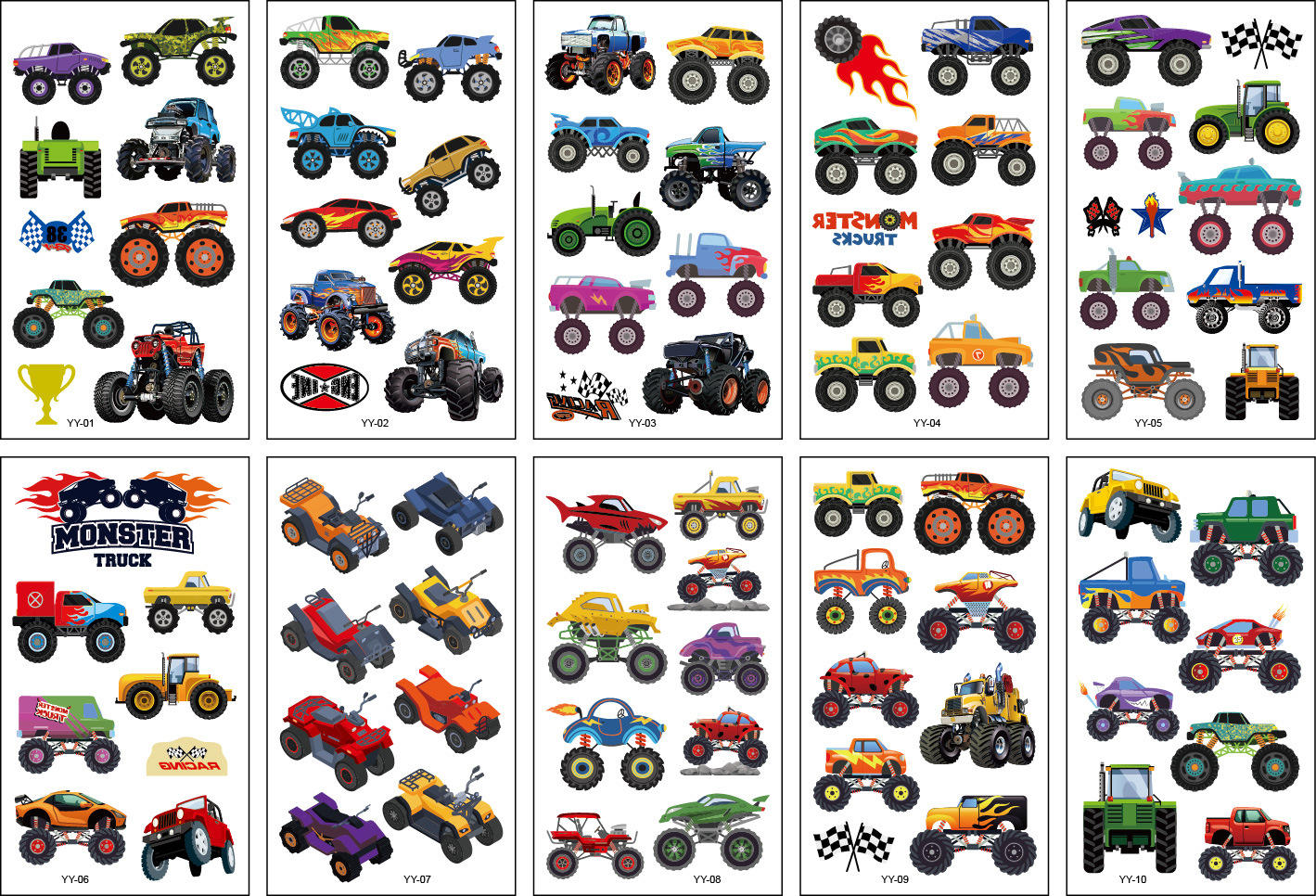 รถยนต์-10ชิ้น/ถุง