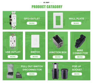グレーエンクロージャー<span class=keywords><strong>PVC</strong></span>スイッチコンセント新作電気ジャンクションボックス1ギャング22.5立方インチネイルオン - Product Image 6