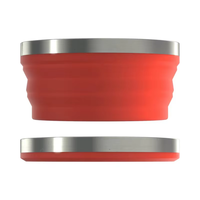 Top vente de qualité alimentaire pliable voyage bol d'eau pour animaux de compagnie pliable Silicone chien bol d'alimentation pour Camping en plein air randonnée