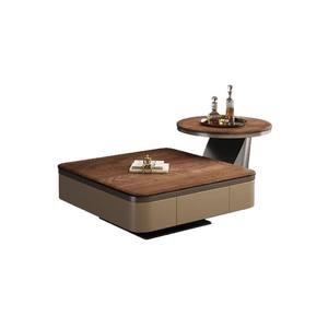 Solid Wood Coffee <b>Table</b> And Tv Stand Combination North American Black <b>Walnut</b> Living Room Set With Storage - Product Image 5