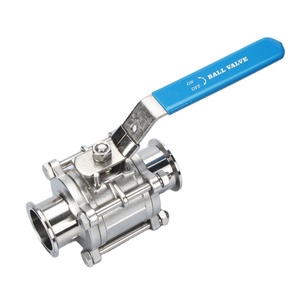 Válvula de Bola Industrial Hidráulica CF8 Cf8m de Acero Inoxidable Sanitario de 3 Piezas (3PC) para Alimentos y Bebidas - Product Image 3