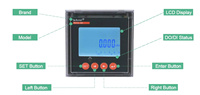 Acrel PZ72L-DE Analyseur de puissance intelligent numérique triphasé Modbus, compteur d'énergie DC pour l'énergie solaire photovoltaïque, écran LCD