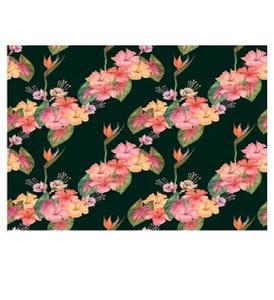 Tissu imprimé ethnique pour vêtements féminins, tissu organza imprimé floral personnalisé 100 GSM pour la couture et la confection de vêtements - Product Image 2