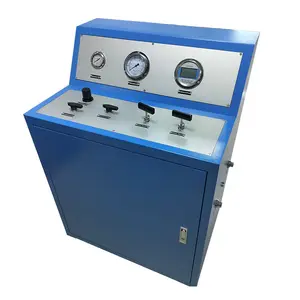 USUN Model:WSAH100-D Blue Closed Cabinet Air Driven Hydraulic Testing Pump Skid With Digital Pressure Gauges