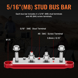 <span class=keywords><strong>Bloc</strong></span> <span class=keywords><strong>de</strong></span> distribution d'alimentation et barre omnibus 12V, bornier <span class=keywords><strong>de</strong></span> batterie 250A avec 4 goujons <span class=keywords><strong>de</strong></span> 5/16 po et couvercle, pour applications automobiles et marines - Product Image 5
