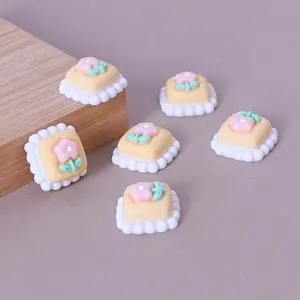Simulated Mini Resin Mini Homemade Handmade Accessories Hair Clip Phone Case Cartoon Flower Cake Decoration