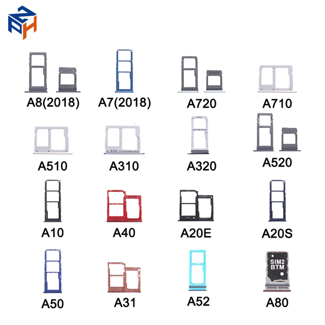 Dual Card Phone Sim SD Card Tray for Samsung Galaxy A14 A24 A34 A54 A13 A23 A33 A53 A73 Sim Card Slot Holder Adapter Drawer