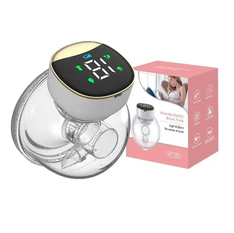 LCD Display Electric Hands Free Wireless Breast Pump Rechargeable Portable Breast Pump Wearable Breast Pump