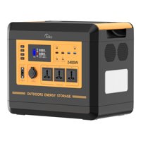 Estación de Energía Portátil de 2400W con 6000 Ciclos, Generador Solar con Función UPS, Puertos USB-C y AC para Emergencias y Uso en Exteriores
