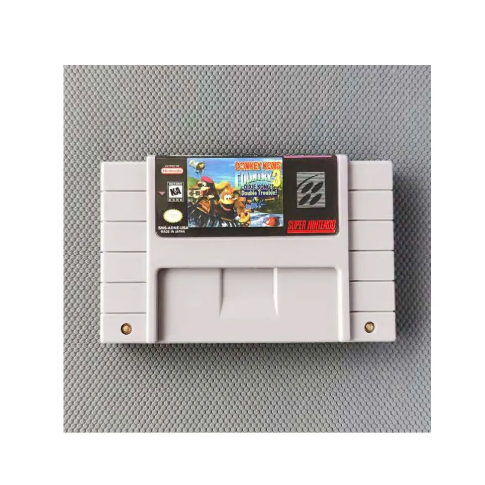 Venta caliente tarjeta de juego SNES juego Donkey Kong Country 3 - Dixie Kong's Double Trouble para SNES