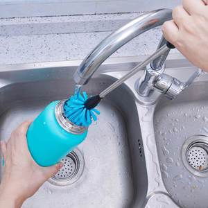 15\" Stainless Steel Water Bottle <b>Cleaning</b> <b>Brush</b> Long Handle Scrubbing <b>for</b> Sports Bottles Baby Bottles Coffee Mugs Wine - Product Image 1