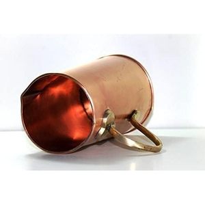 PARIJAT CLASSIC STYLE 9-Inch Copper Metal <b>Succulent</b> Planter <b>Pot</b> with Rim Handle Handicraft Copper Plant <b>Pot</b> for Flowers & Plants - Product Image 1