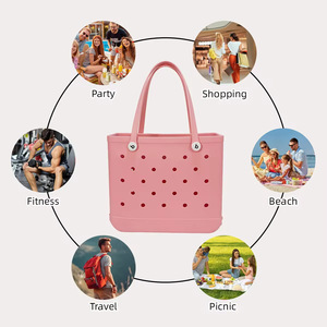 Bolsa de Playa Impermeable de EVA con Diseño Calado - Bolsa de Hombro de Malla de Gran Capacidad con Dos Correas para Actividades al Aire Libre <span class=keywords><strong>en</strong></span> la Piscina - Product Image 3