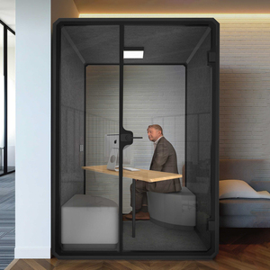 Cabine insonorisée ventilée préfabriquée, bureau portable avec système <span class=keywords><strong>d</strong></span>'<span class=keywords><strong>air</strong></span> frais, climatisation et éclairage - Product Image 1