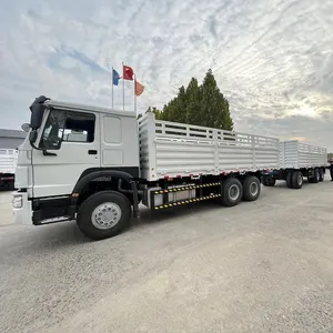 中国重汽豪沃10轮6X4货车，带全拖车
