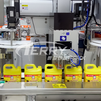 Machine de vissage de bouchons à visser rapide et sans arrêt avec suivi de couple servo pour bouteilles à capuchon flip-top de pulvérisateurs de produits d'entretien ménager