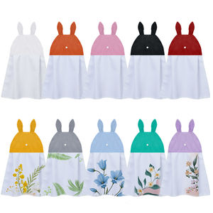 Serviette à main vierge en tissu gaufré pour sublimation, avec oreilles de lapin à suspendre, pour impression par transfert thermique personnalisée, décoration de salle de bain - Product Image 2