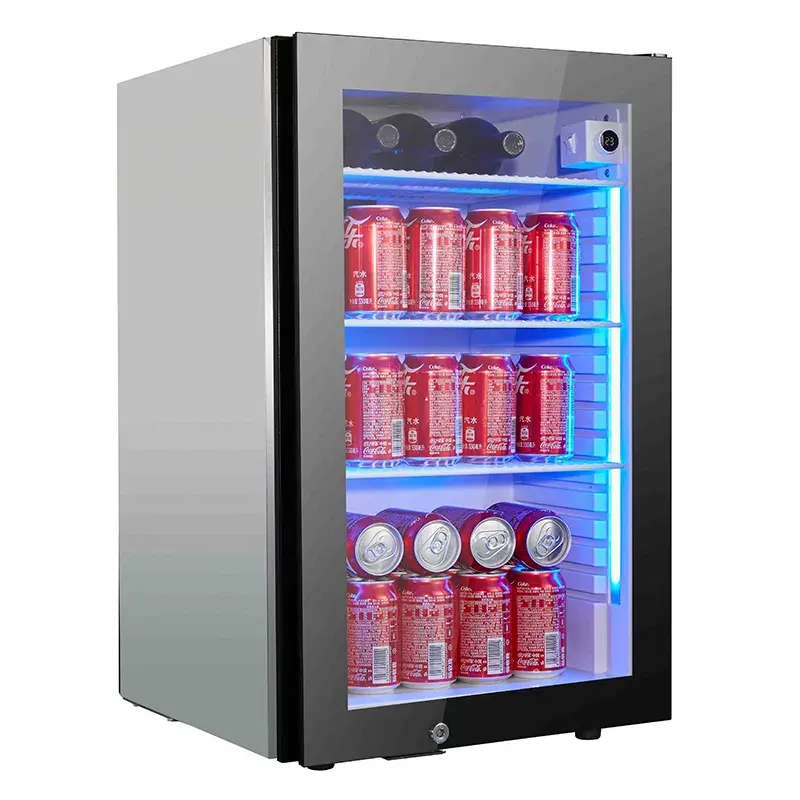 Vinopro 75L 야외 미니 와인 냉장고 및 호텔 소형 카운터 소형 냉장고 가정용 독립형 압축기 냉장고