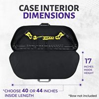 Étui de transport classique personnalisé pour arbalète, en nylon durable avec fermeture éclair, plusieurs compartiments de rangement, rembourrage en mousse, design léger