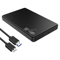 Boîtier externe en plastique USB 3.0 de 2,5 pouces pour disque dur d'ordinateur portable SSD, vente en gros d'usine, 500 Go, 1 To, 2 To HDD