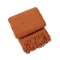 Plaid de canapé en chenille tissée, serviette de lit, châle rafraîchissant d'été pour climatisation, en polyester, toutes saisons, vente en gros