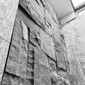 Prezzo di fabbrica Oem prezzo all'ingrosso fungo pietra finto mattone 3d decorazione poliuretano pietra pannello murale