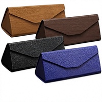 Étui à lunettes pliable en cuir PU, boîte de rangement magnétique pour lunettes, lot de 4, porte-lunettes de soleil de couleur unie, organisateur de voyage