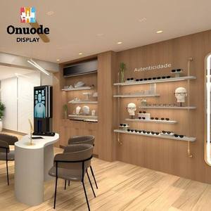 Custom Luxury Glass <b>Display</b> <b>Cabinet</b> with LED Lights for Eyewear & Optical Accessories Eco-Friendly Full Set Retail Shop Showcase - Product Image 1