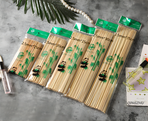 Brochetas de Bambú para Barbacoa de Primera Calidad, 20 cm, Sin Recubrimiento, Mango Largo, Fáciles de Limpiar, Marca Liangzhu, Palitos para Patatas, Utensilios para Barbacoa - Product Image 4
