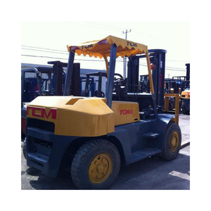 USA Original 8 Ton TCM FD80 4WD Forklift Truck Diesel Engine <b>Used</b> Forklift with Solid Tire Rough Terrain for Sale Shanghai - Product Image 1